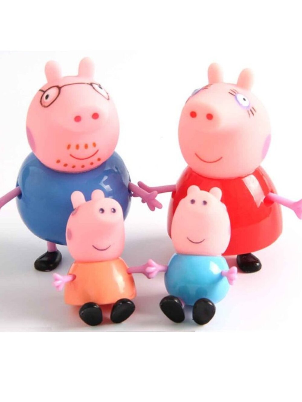 4pc Peppa Pig CAKE TOPPER George Mummy Daddy 4 Figure Set Birthday Party Favors